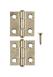 Ace 2.75 in. W x 1 in. L Bright Brass Steel Narrow Hinge 2 pk