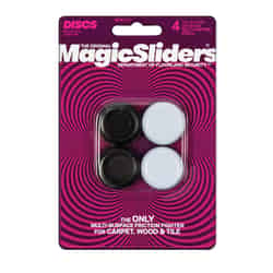 Magic Sliders Plastic Floor Slide Gray 1-1/4 in. W x 1 1/4 in. L Round 4 pk Self Adhesive