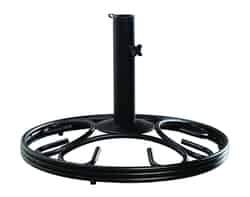 Living Accents Black Cast Iron 19-1/2 in. W x 13 in. H Umbrella Base