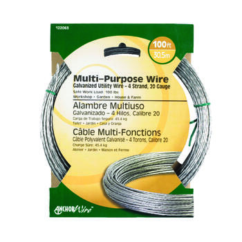 HILLMAN 100 ft. L Steel 20 Ga. Galvanized Wire