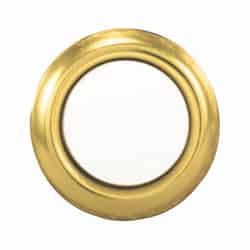 Heath Zenith Polished Brass Gold/White Metal Wired Pushbutton Doorbell