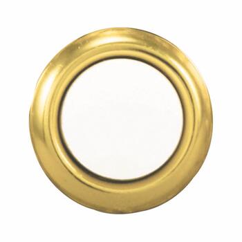 Heath Zenith Polished Brass Gold/White Metal Wired Pushbutton Doorbell