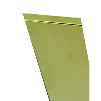 K&S 0.005 in. x 4 in. W x 10 in. L Brass Sheet Metal