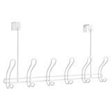 InterDesign 3.1 in. L White Steel Over the Door Hook Rack 1 pk