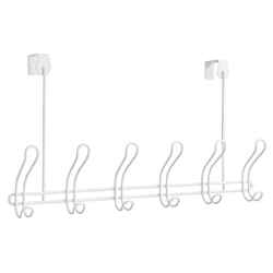 InterDesign 3.1 in. L White Steel Over the Door Hook Rack 1 pk