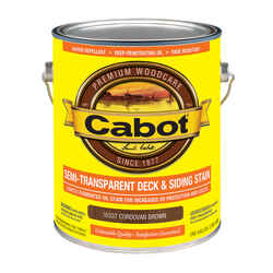 Cabot Semi-Transparent 16337 Cordovan Brown Oil-Based Penetrating Oil Deck and Siding Stain 1 gal