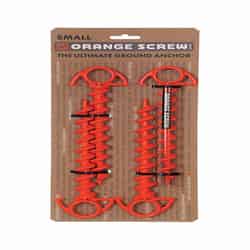 Orange Screw 7/8 in. W X 9-1/2 in. L Orange Ground Anchor 4 pk