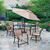 Living Accents Ellington 9 ft. Tiltable Golden Bark Patio Umbrella