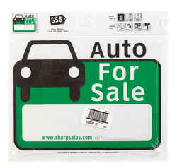 Hy-Ko English Auto for Sale 12 in. H x 13 in. W Plastic Sign