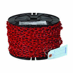 Campbell Chain No. 3 in. Double Loop Carbon Steel Chain Red 5/64 in. Dia. x 150 ft. L