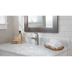 Moen Boardwalk Boardwalk Brushed Nickel Single Handle Bathroom Faucet 4 in.