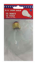 US Hardware 75 watts A19 Incandescent Bulb White 1 pk Appliance