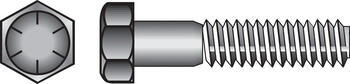 HILLMAN 7/16 in. Dia. x 2-1/2 in. L Heat Treated Yellow Dichromate Hex Head Cap Screw 50 box
