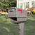 Gibraltar Mailboxes Gibraltar Gentry Plastic Post and Box Combo Mocha Mailbox w/Post 21-3/4 i