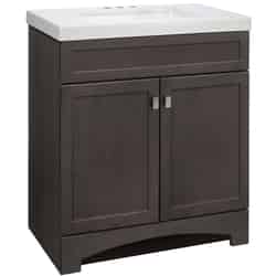 Continental Cabinets Single Bright Grey Vanity Combo 33-1/2 in. H x 30 in. W x 18 in. D