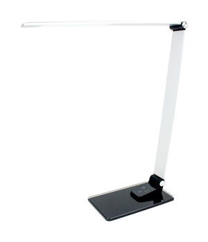 Newhouse 16 in. Semi-Gloss Gray Desk Lamp