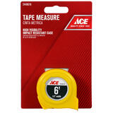 Ace 6 ft. L x 0.5 in. W High Visibility Tape Measure Yellow 1 pk