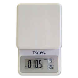 Taylor White White Kitchen Scale 11 Weight Capacity Digital
