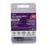 Ace 9 Sizes x 2-1/2 in. L Hex Washer Head Hex Steel Self-Sealing Screws Ceramic