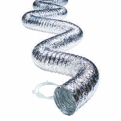 Ace 4 in. Dia. x 8 ft. L Silver/White Aluminum Dryer Vent Duct