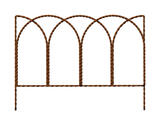 Master Mark 14 in. H x 20 in. L Leaf Border Edging Brown Steel