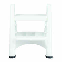 Rubbermaid 2 Step 25 in. H x 18.9 in. W 300 lb. Plastic 2 Folding Step Stool