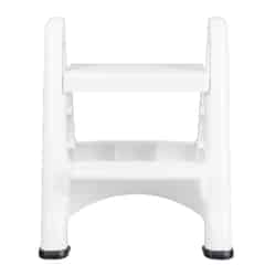 Rubbermaid 2 Step 25 in. H x 18.9 in. W 300 lb. Plastic 2 Folding Step Stool