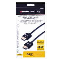 Monster Cable Just Hook It Up 3 ft. L High Speed Cable with Ethernet HDMI