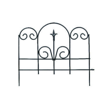 Panacea 18 in. H x 16 in. L Garden Fence Steel Black