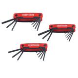 Craftsman 1/4 Metric and SAE Fold-Up Hex Key Set 24 6 in.