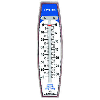 Taylor White Analog Hanging Scale 70 Weight Capacity