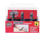 Vermont American 1/4 in. Dia. x Multi Size in. x 4 in. L x Multi Size in. Dia. Router Bit Set 3 p