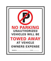 Hy-Ko English White Informational Sign 19 in. H x 15 in. W