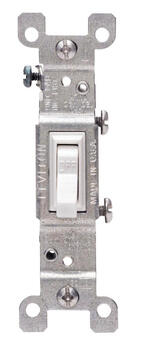 Leviton 15 amps 1 pk White Toggle Switch