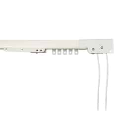 Kenney White Traverse Curtain Rod 150 in. L