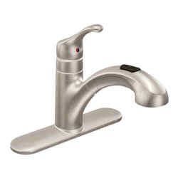 Moen Renzo Renzo One Handle Stainless Steel Pull Out Kitchen Faucet