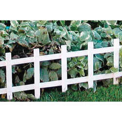 Master Mark Cape Cod Fence 33 in. L x 13.5 in. H White Decorative Garden Border Plastic