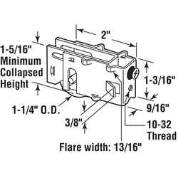 Prime-Line 1-1/4 in. D X 3/8 in. L Steel Roller Assembly 1 pk