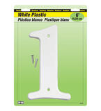 Hy-Ko Plastic White Number 1 6 in. Mounting Screws