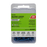 Ace 3/16 in. x 1-1/4 in. L Slotted Hex Washer Head Ceramic Steel Masonry Screws 25 pk