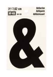 Hy-Ko Reflective 3 in. Black Ampersand Vinyl Self-Adhesive Special Character