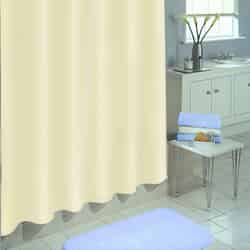 Excell 72 in. W x 70 in. H Ivory Solid Shower Curtain Liner