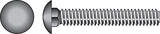 HILLMAN 3/8 Dia. x 1 in. L Zinc-Plated Steel Carriage Bolt 100 pk