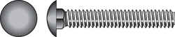 HILLMAN 3/8 Dia. x 1 in. L Zinc-Plated Steel Carriage Bolt 100 pk