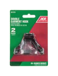 Ace Oil Rubbed Bronze 1 in. L Metal Small Bronze Double Garment 2 pk Hook