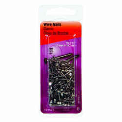 HILLMAN 19 Ga. x 1/2 in. L Bright Steel Wire Nails 1.75 oz.