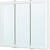 Continental Cabinets 28-5/8 in. H x 30 in. W x 4-7/16 in. D Square Tri-View Medicine Cabinet