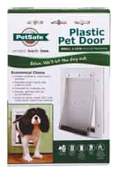 Petsafe Pet Door Small For Pets up to 15 lb. 5-1/8 in. x 7-5/8 in. White Plastic