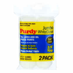 Purdy White Dove Dralon 4.5 in. W X 3/8 in. S Mini Paint Roller Cover 2 pk