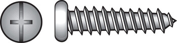 HILLMAN 8 x 3/4 in. L Phillips/Slotted Zinc-Plated Steel Pan Head 100 per box Sheet Metal Scre
